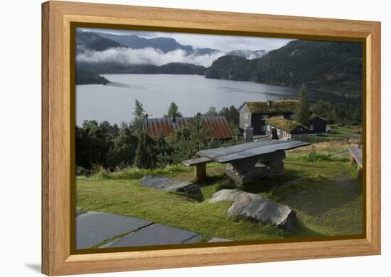 View of the Lake, Preikeshytta, Near Preikestolen (Pulpit Rock) Near Stavanger, Norway-Natalie Tepper-Framed Stretched Canvas