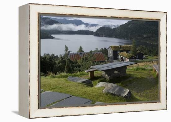 View of the Lake, Preikeshytta, Near Preikestolen (Pulpit Rock) Near Stavanger, Norway-Natalie Tepper-Framed Stretched Canvas