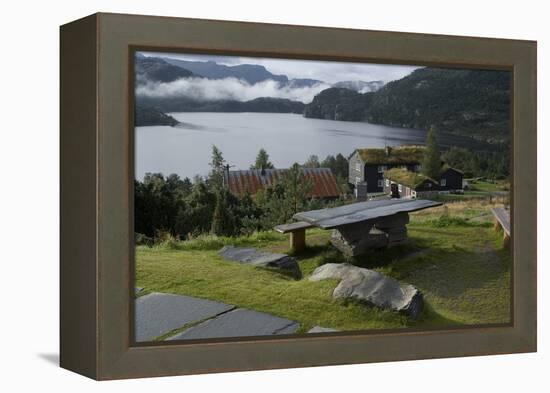 View of the Lake, Preikeshytta, Near Preikestolen (Pulpit Rock) Near Stavanger, Norway-Natalie Tepper-Framed Stretched Canvas