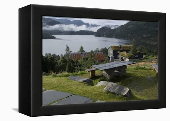 View of the Lake, Preikeshytta, Near Preikestolen (Pulpit Rock) Near Stavanger, Norway-Natalie Tepper-Framed Stretched Canvas