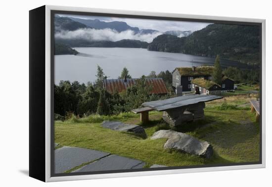 View of the Lake, Preikeshytta, Near Preikestolen (Pulpit Rock) Near Stavanger, Norway-Natalie Tepper-Framed Stretched Canvas