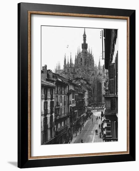 View of the Landscape of Milan with the Cathedral Dominating the Background-Carl Mydans-Framed Photographic Print