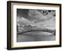 View of the Liffey River and the Metal Bridge in Dublin-Hans Wild-Framed Photographic Print