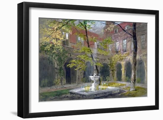 View of the Little Cloister in Westminster Abbey, London, C1858-Thomas Cafe-Framed Giclee Print