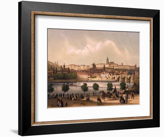 View of the Little Quarter and Prague Castle Hradcany, C.1845-Francois Joseph Sandmann-Framed Giclee Print