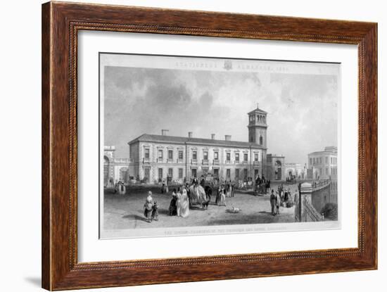 View of the London Bridge Station, Bermondsey, London, 1845-Henry Adlard-Framed Giclee Print