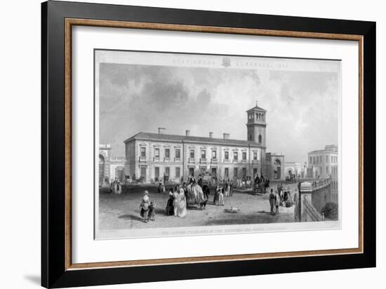 View of the London Bridge Station, Bermondsey, London, 1845-Henry Adlard-Framed Giclee Print