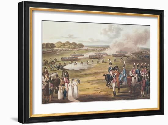 View of the London Volunteer Cavalry and Flying Artillery, 1805 (Colour Litho)-Charles Cranmer-Framed Giclee Print