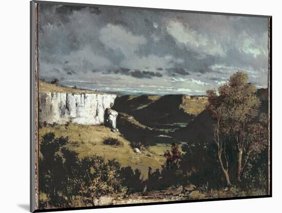 View of the Loue Valley by Stormy Weather Painting by Gustave Courbet (1819-1877) circa 1849 Dim 54-Gustave Courbet-Mounted Giclee Print