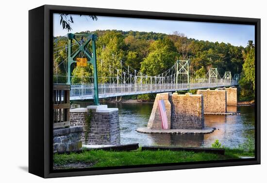 View of the Lumberville-Raven Rock Bridge, Pennsylvania-George Oze-Framed Premier Image Canvas