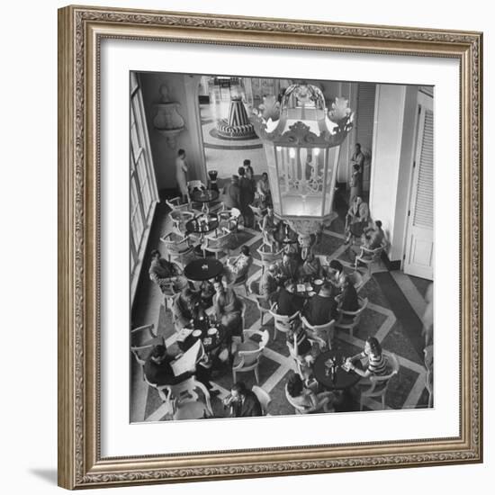 View of the Main Dining Room in the Hotel Quitandinha in Brazil-Frank Scherschel-Framed Photographic Print