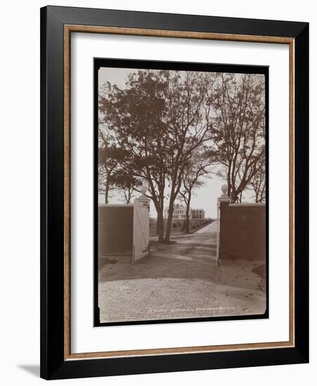 View of the Main House from the Stable Gates, on F.G. Bourne's Estate at Oa-Byron Company-Framed Giclee Print