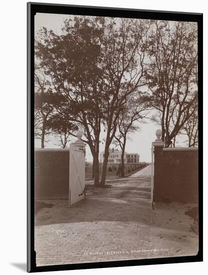 View of the Main House from the Stable Gates, on F.G. Bourne's Estate at Oa-Byron Company-Mounted Giclee Print