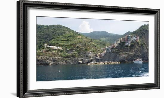 View of the Manarola, Riomaggiore, La Spezia, Liguria, Italy-null-Framed Photographic Print