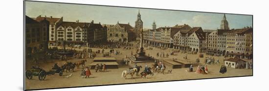 View of the Marienplatz, Munich, ca. 1750 (Detail)-Joseph Stephan-Mounted Giclee Print