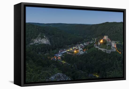 View of the Maxplateau on Town and Castle Hardegg, Austria-Volker Preusser-Framed Premier Image Canvas