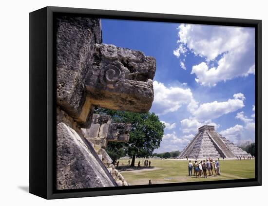 View of the Mayan site of Chichen Itza, Yucatan, Mexico-Greg Johnston-Framed Premier Image Canvas