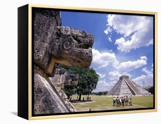 View of the Mayan site of Chichen Itza, Yucatan, Mexico-Greg Johnston-Framed Premier Image Canvas