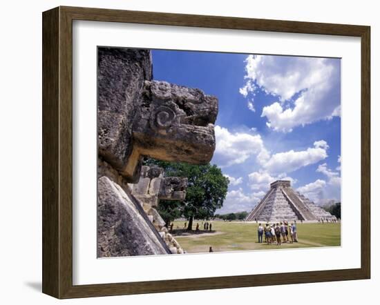 View of the Mayan site of Chichen Itza, Yucatan, Mexico-Greg Johnston-Framed Photographic Print