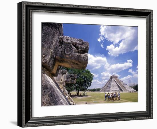 View of the Mayan site of Chichen Itza, Yucatan, Mexico-Greg Johnston-Framed Photographic Print