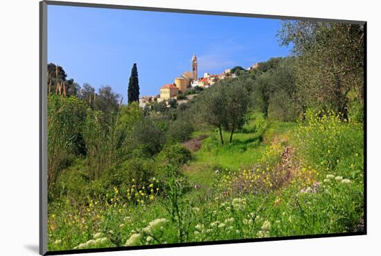 View of the Medieval Old Town of Cervo, Province of Imperia, Liguria, Italy-null-Mounted Art Print