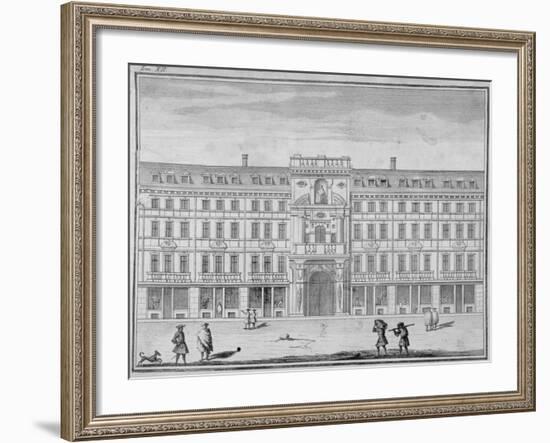 View of the Mercers' Company Hall and Chapel, Cheapside, City of London, 1690-null-Framed Giclee Print