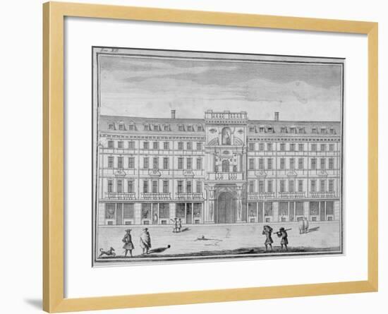 View of the Mercers' Company Hall and Chapel, Cheapside, City of London, 1690-null-Framed Giclee Print