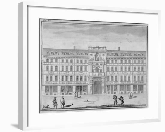 View of the Mercers' Company Hall and Chapel, Cheapside, City of London, 1690-null-Framed Giclee Print