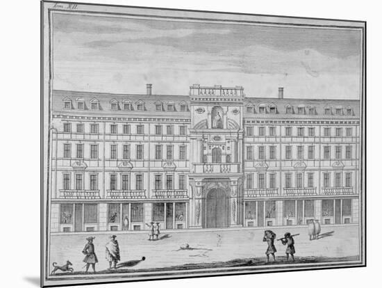 View of the Mercers' Company Hall and Chapel, Cheapside, City of London, 1690-null-Mounted Giclee Print