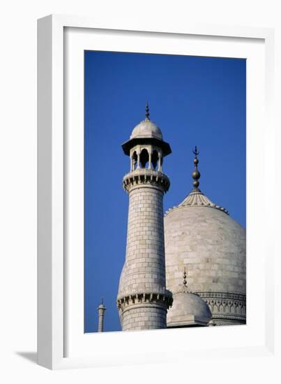 View of the Minaret and Main Dome of the Taj Mahal-Ustad Ahmad Lahori-Framed Photographic Print