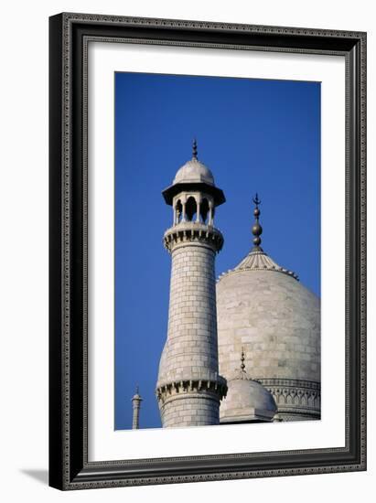View of the Minaret and Main Dome of the Taj Mahal-Ustad Ahmad Lahori-Framed Photographic Print