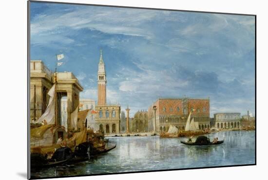 View of the Molo and the Palazzo Ducale in Venice-James Holland-Mounted Giclee Print