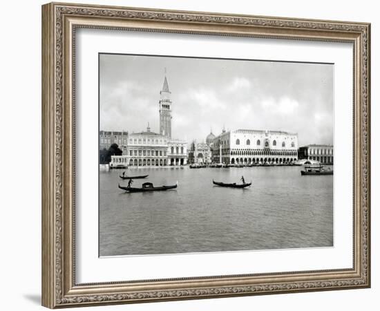 View of the Molo from the Island of San Giorgio-null-Framed Giclee Print