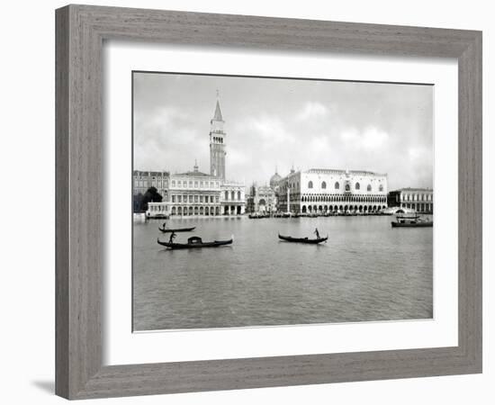 View of the Molo from the Island of San Giorgio-null-Framed Giclee Print