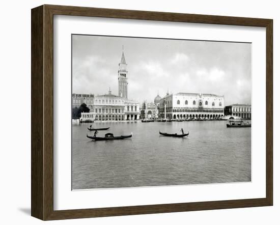 View of the Molo from the Island of San Giorgio-null-Framed Giclee Print