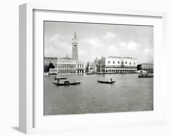 View of the Molo from the Island of San Giorgio-null-Framed Giclee Print