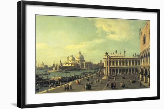 View of the Molo Towards the Grand Canal, Venice-Canaletto-Framed Premium Giclee Print