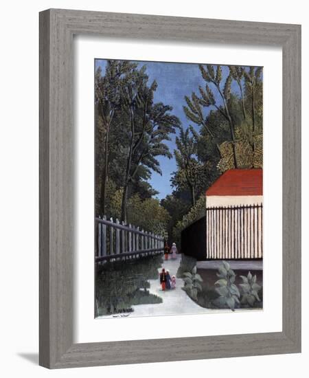 View of the Montsouris Park, 1910-Henri Rousseau-Framed Giclee Print