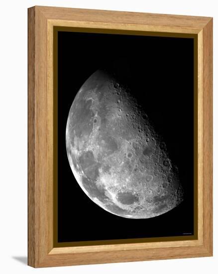 View of the Moon's North Pole-Stocktrek Images-Framed Premier Image Canvas