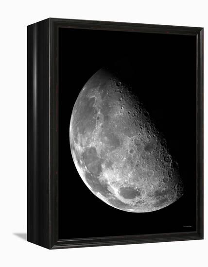 View of the Moon's North Pole-Stocktrek Images-Framed Premier Image Canvas