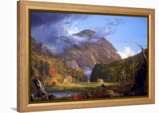 View Of The Mountain Pass Called The Notch Of The White Mountains-Thomas Cole-Framed Stretched Canvas
