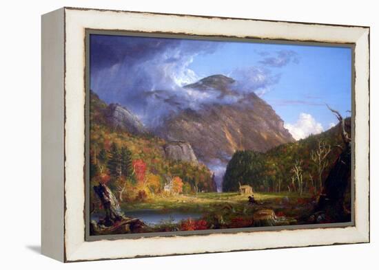 View Of The Mountain Pass Called The Notch Of The White Mountains-Thomas Cole-Framed Stretched Canvas