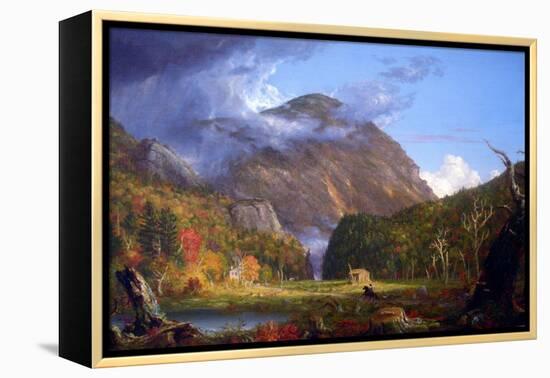 View Of The Mountain Pass Called The Notch Of The White Mountains-Thomas Cole-Framed Stretched Canvas