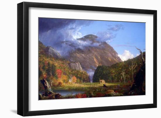 View Of The Mountain Pass Called The Notch Of The White Mountains-Thomas Cole-Framed Art Print