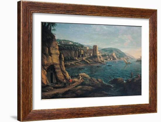 View of the Neapolitan Coast, by Gaspar Van Wittel known as Gaspare Vanvitelli,-Gaspar Van Wittel-Framed Art Print