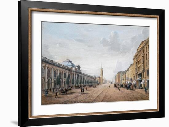 View of the Nevsky Prospekt in Saint Petersburg-null-Framed Giclee Print