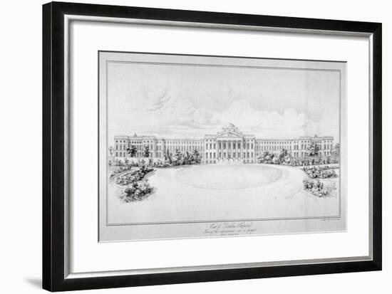 View of the New Bethlem Hospital, Southwark, London, C1825-Day & Haghe-Framed Giclee Print