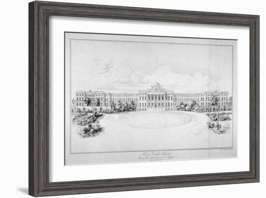 View of the New Bethlem Hospital, Southwark, London, C1825-Day & Haghe-Framed Giclee Print