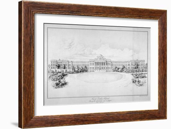 View of the New Bethlem Hospital, Southwark, London, C1825-Day & Haghe-Framed Giclee Print