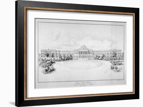 View of the New Bethlem Hospital, Southwark, London, C1825-Day & Haghe-Framed Giclee Print